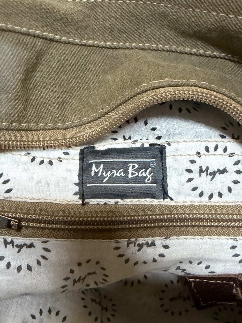 Myra Bag Woven Canvas & Leather Boho Slouch Crossbody Purse - Picture 10 of 12